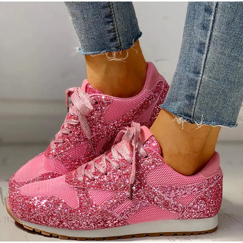 Arielle | Glitter sneakers med pailletter Glitrende sportssko til kvinder