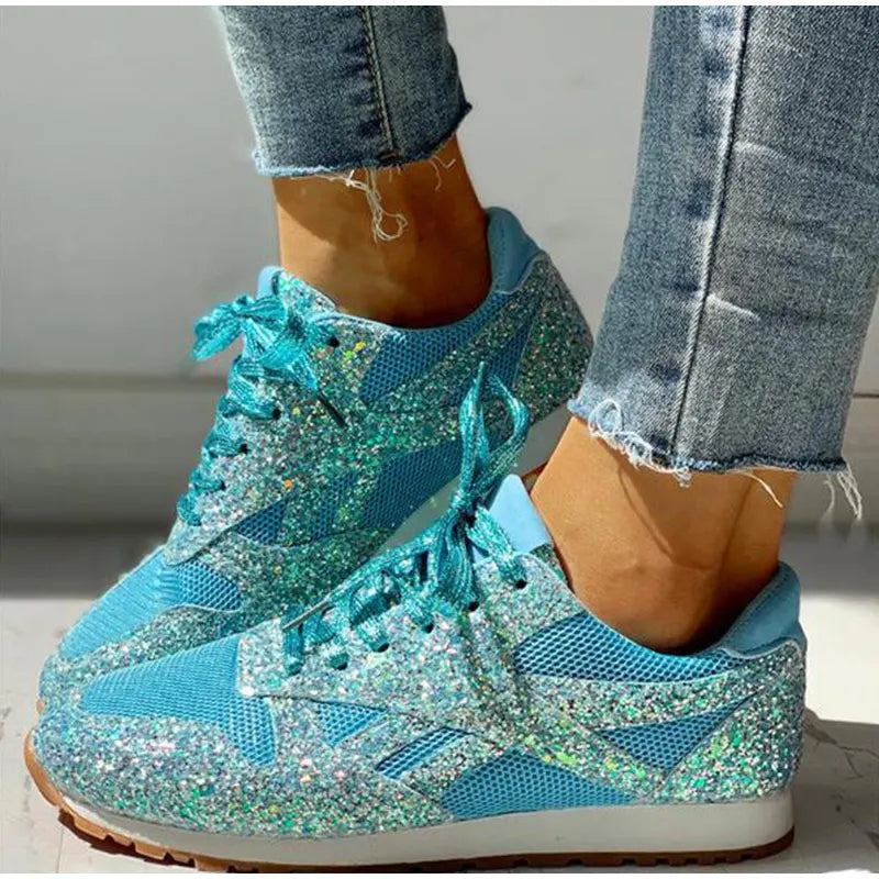 Arielle | Glitter sneakers med pailletter Glitrende sportssko til kvinder