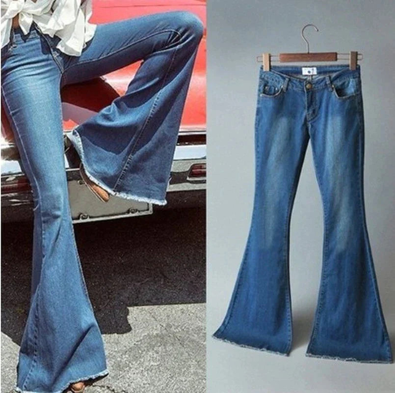 Asuka - Slim Fit Flare Denim Jeans