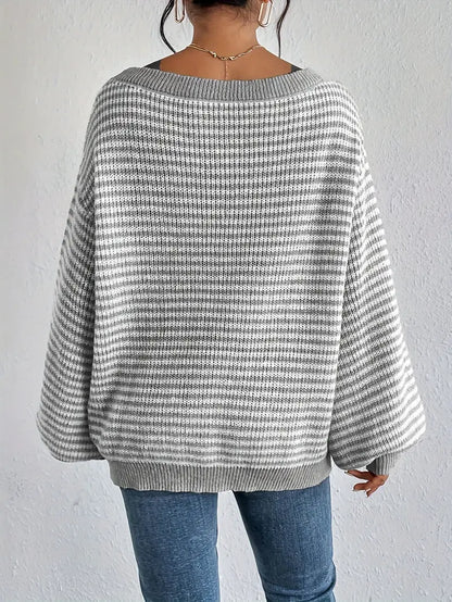 Kimberly | Off-Shoulder strikket sweater Stilfuld og behagelig til forår/efterår