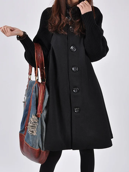 Annika | Oversized ulden trenchcoat stilfuld og varm vinterjakke