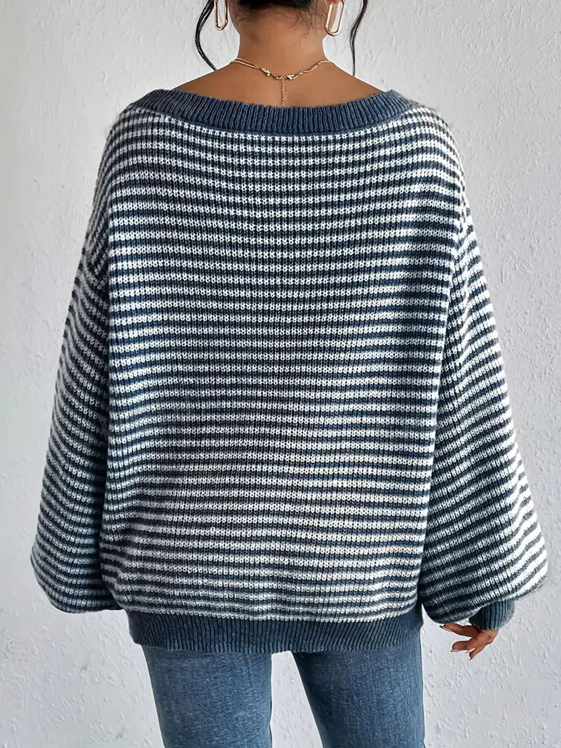 Kimberly | Off-Shoulder strikket sweater Stilfuld og behagelig til forår/efterår