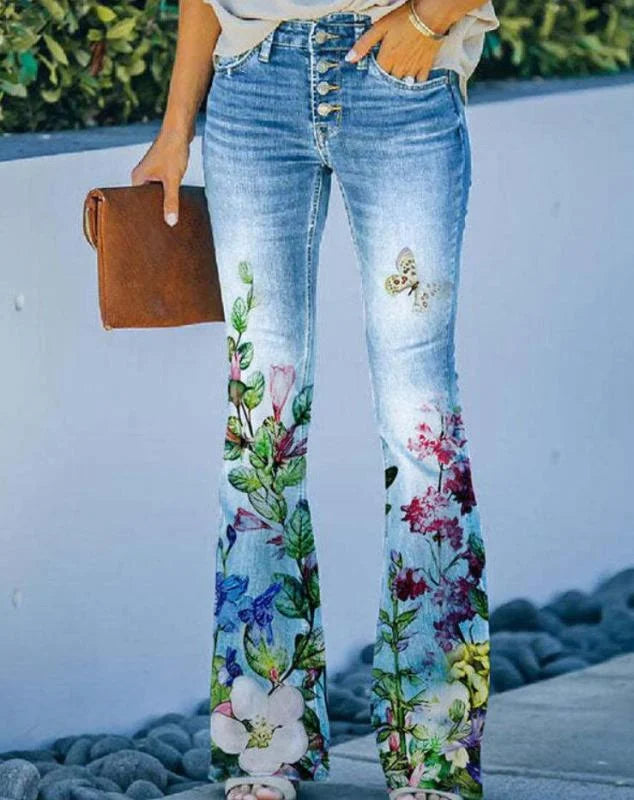 Talitha - Blomsterprint Jeans