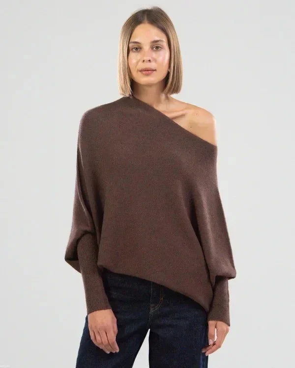 Majbritt | Stilfuld oversize sweater til efterår/vinter hyggelig og elegant