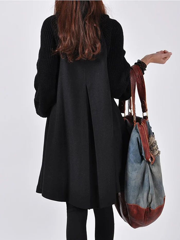 Annika | Oversized ulden trenchcoat stilfuld og varm vinterjakke