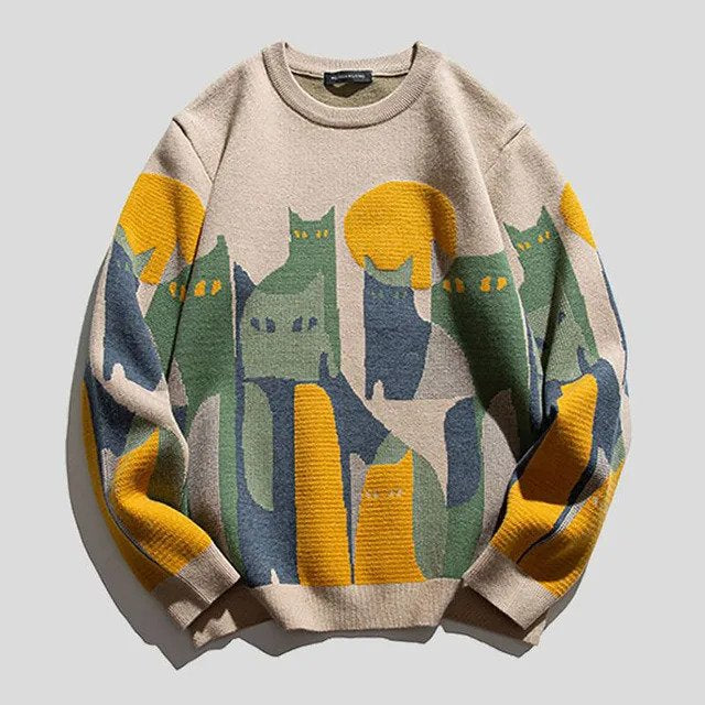 Jens | Unisex Cozy Strikket Pullover Sweater til Efterår/Vinter