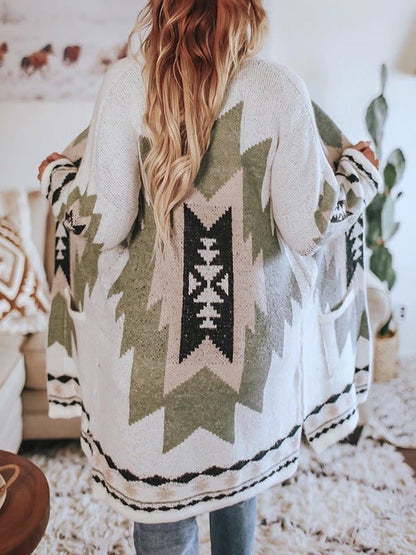 Lisbeth | Vintage etnisk cardigan Cozy Chic til efterår/vinter