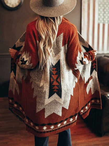 Lisbeth | Vintage etnisk cardigan Cozy Chic til efterår/vinter