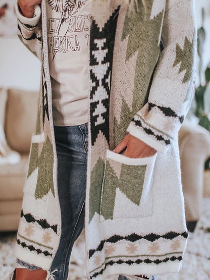 Lisbeth | Vintage etnisk cardigan Cozy Chic til efterår/vinter