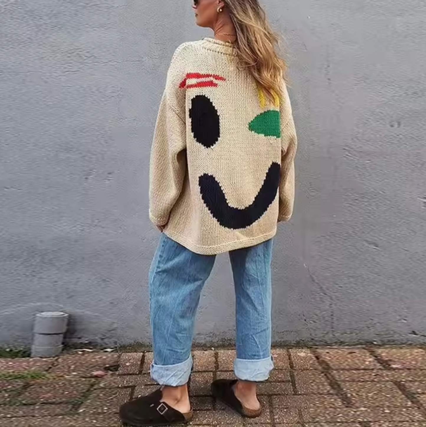 Kelly | Oversized bomuldsstrikket sweater til kvinder til efterår/vinterkomfort