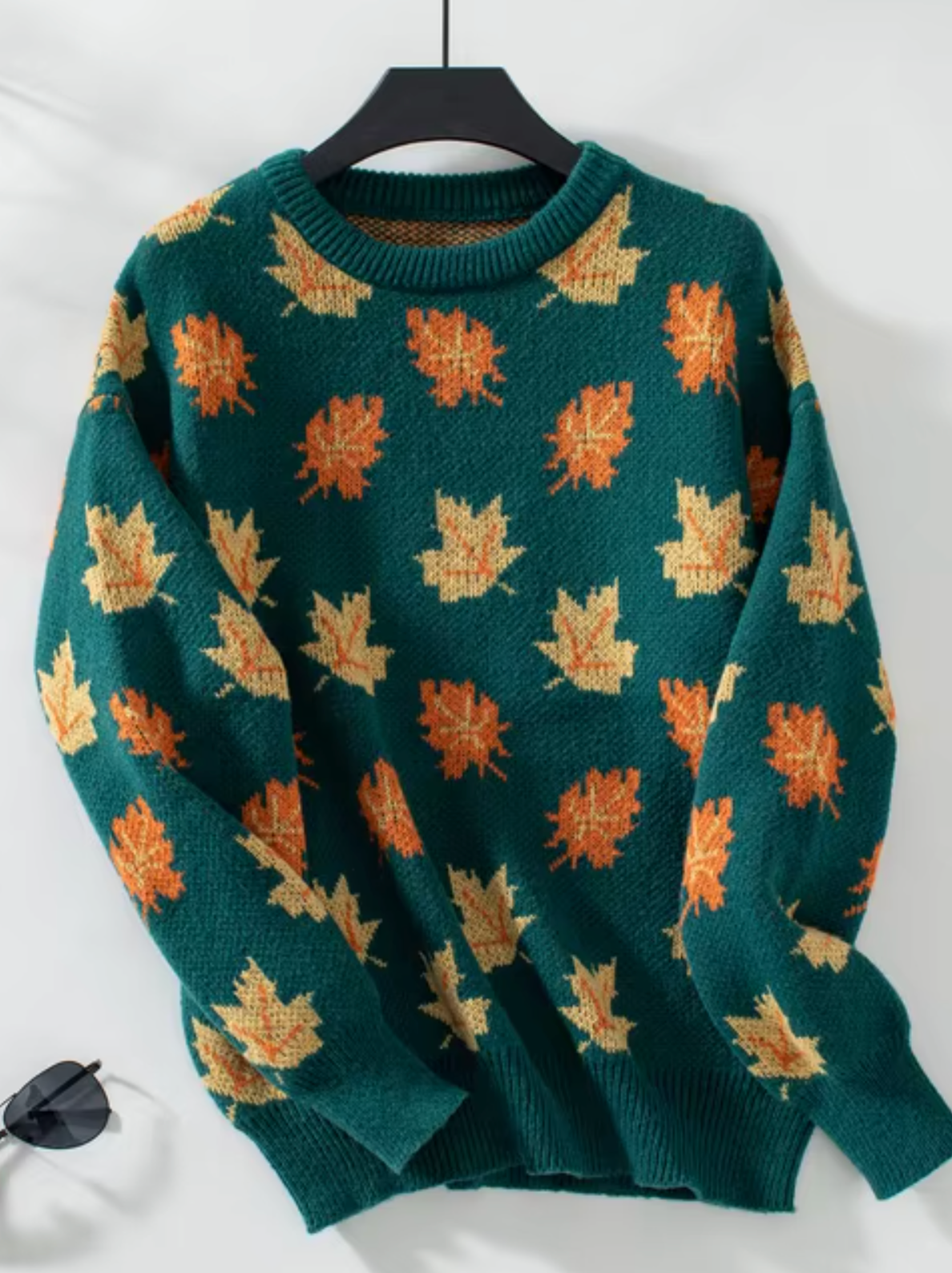 Freja | Hyggelig Maple Leaf strikket sweater til kvinder Stilfuld efterårstrøje