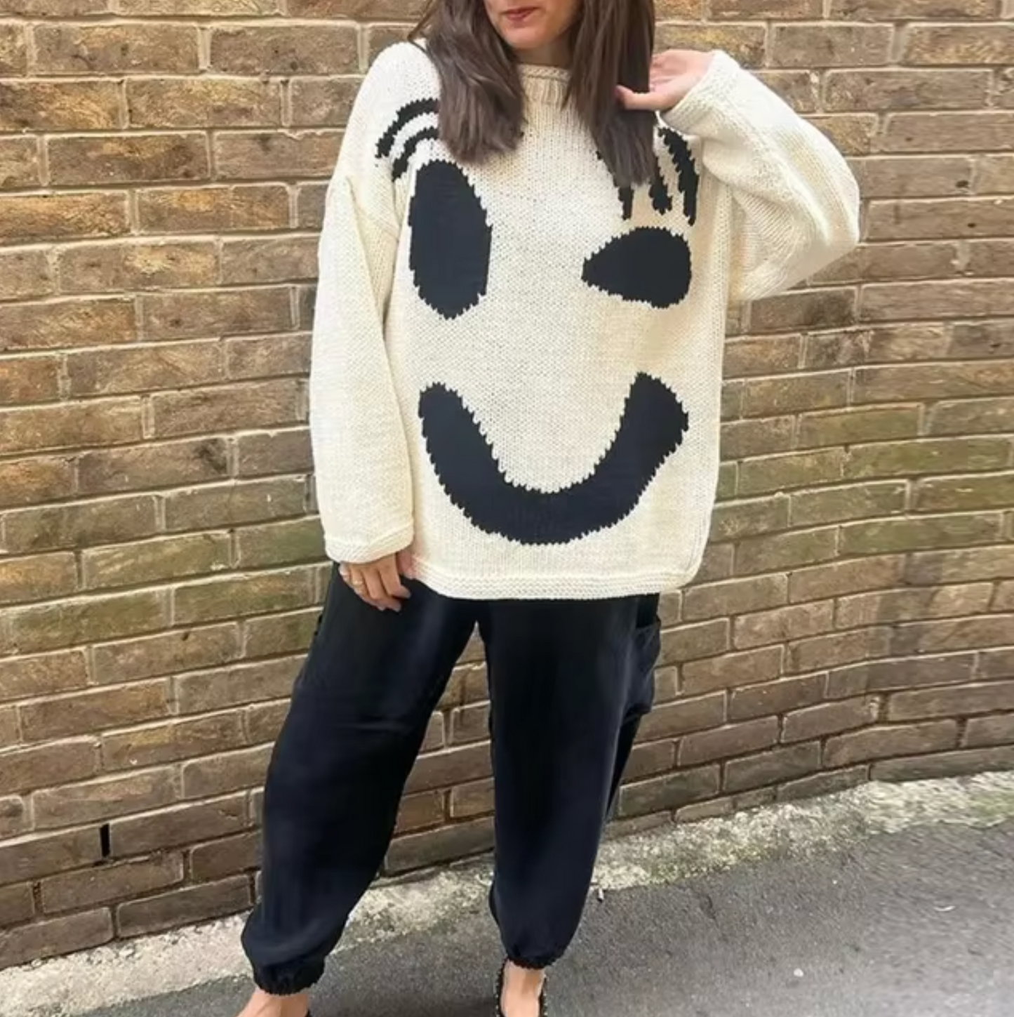 Kelly | Oversized bomuldsstrikket sweater til kvinder til efterår/vinterkomfort